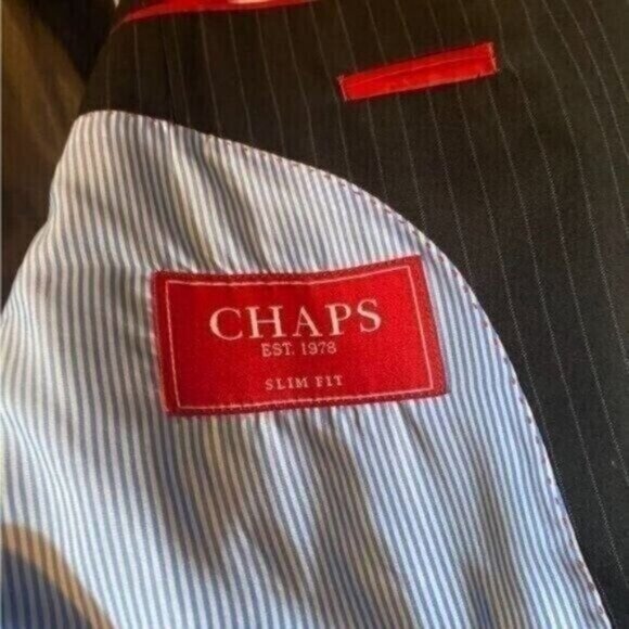 Ralph Lauren Chaps Mens Slim Fit Suit Jacket Size 44L Blazer Sports Coat… - Picture 6 of 8